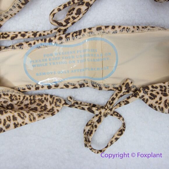 NEW Free People x Thrills mild animal print string bikini bottom, USA L - Picture 10 of 13